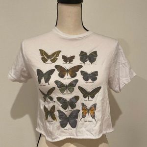 Urban Outfitters Butterfly Crop Top